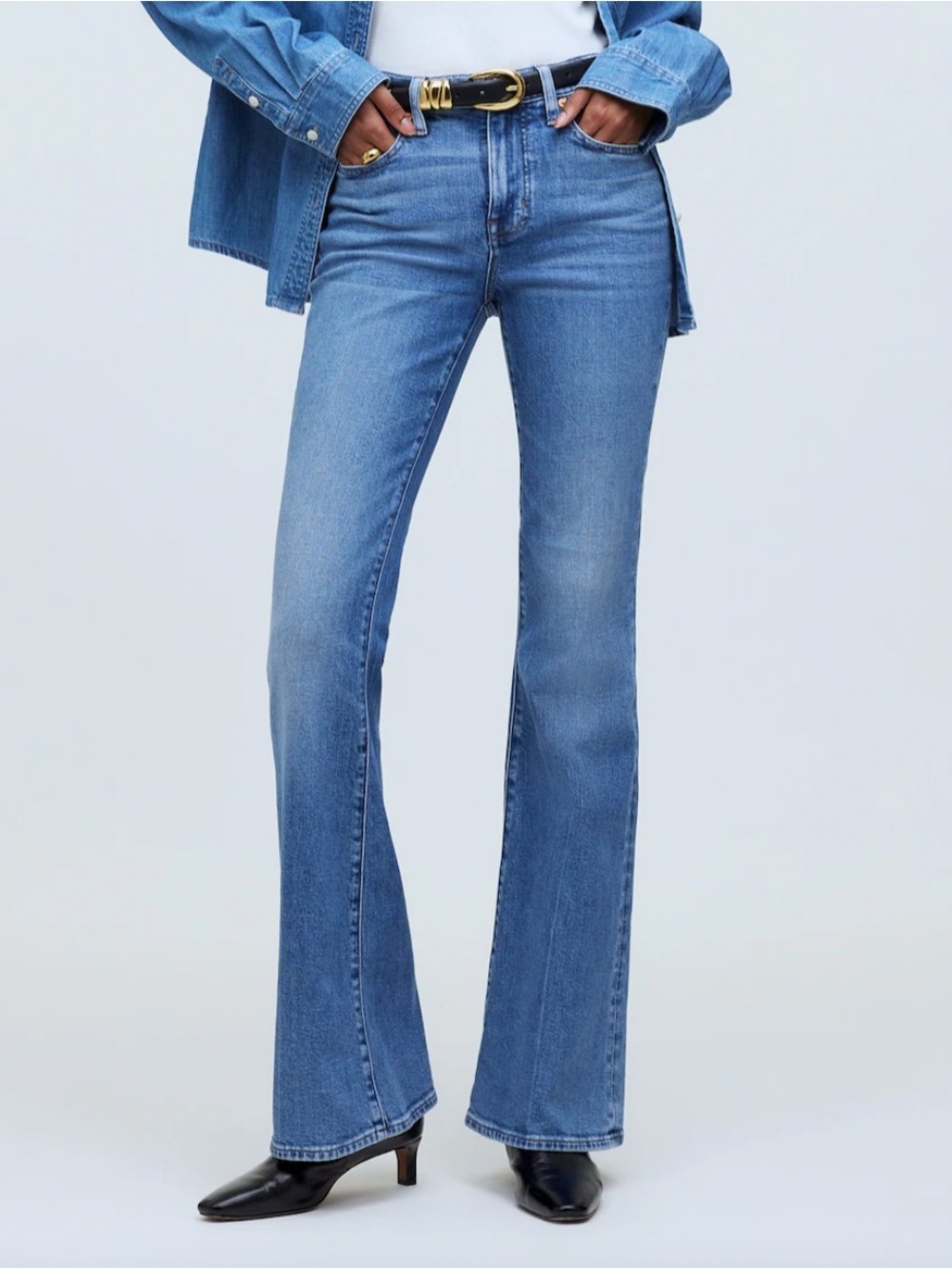 Madewell Mid Blue “Flea Market Flare” Jeans